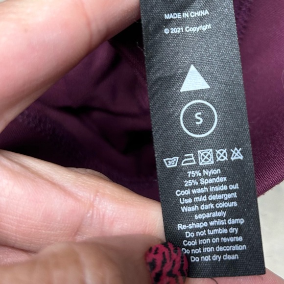 Balance Athletica Plum Purple V-Neck Sports Bra S - Picture 4 of 4